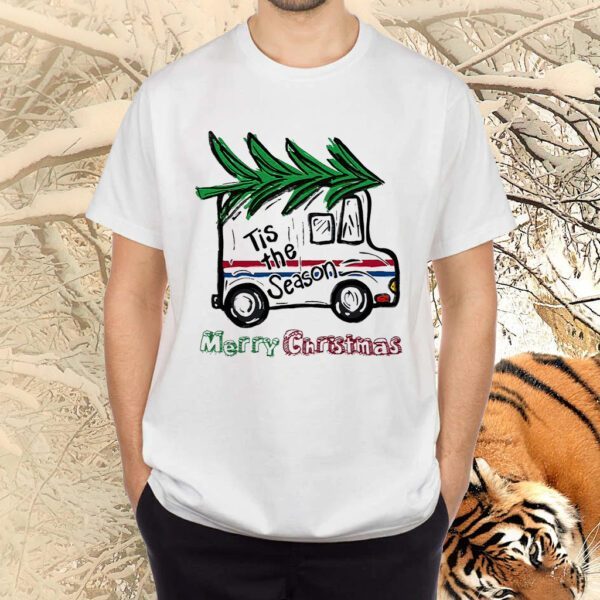 Tis The Season Postal Car Merry Christmas Shirt