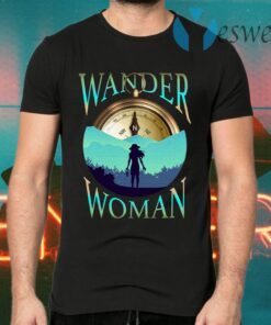 Wander Woman Compass Outdoor Hiking Camping Wanderlust Woman T-Shirts