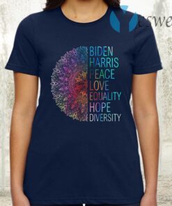 Womens Biden Harris 2020 Peace Love Equality Hope Diversity T-Shirt