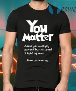 You Matter Unless You Multiply Yourself By The Speed Of Light Squared T-Shirts