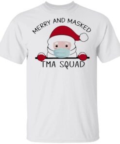 Santa face mask Merry and masked Tma squad Christmas T-Shirt