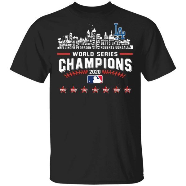 Los Angeles Dodgers World Series Champions 2020 Baseball MLB T-Shirt