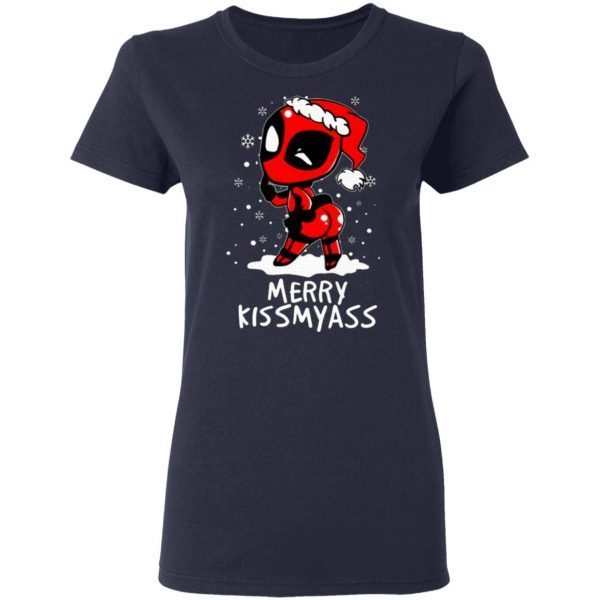 Merry Kiss My Ass Deadpool Christmas T-Shirt
