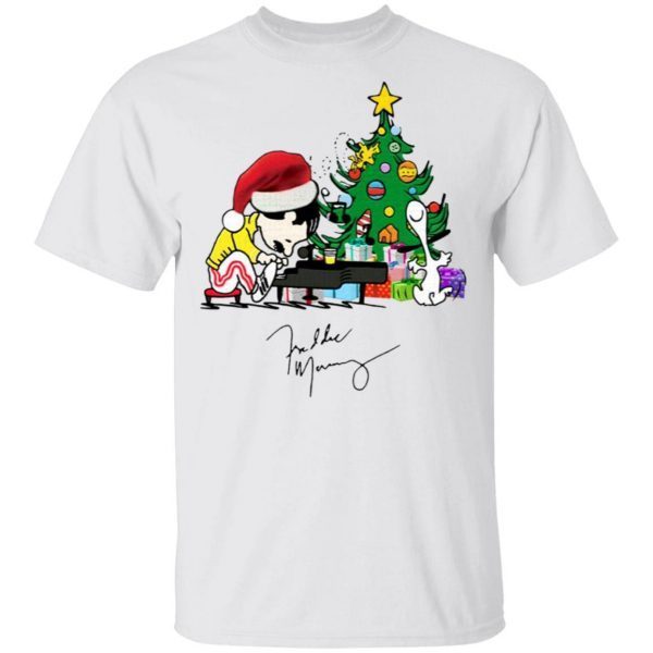 Freddie Mercury Playing Piano Christmas T-Shirt