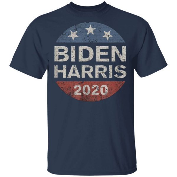 Biden Harris 2020 Vintage Button T-Shirt