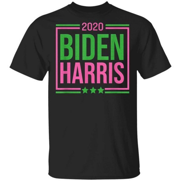 Biden Harris 2020 Pink Green Sorority Gift Elect Vote T-Shirt