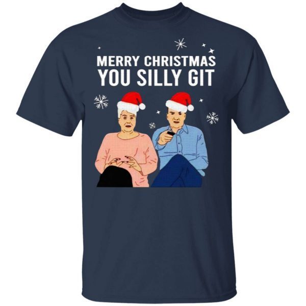 Jenny And Lee Merry Christmas You Silly Git T-Shirt