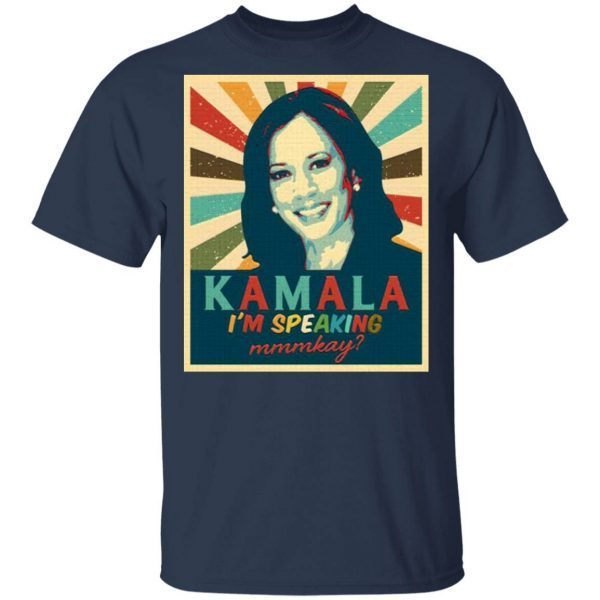 Vintage Retro Kamala Harris I’m Speaking Mr Vice President Portrait Biden Harris 2020 T-Shirt