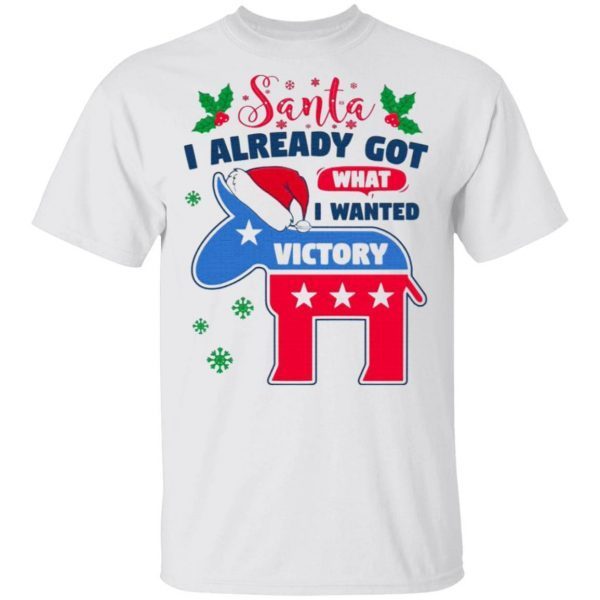 Joe Biden Santa I Already Got What I Wanted Vote Democrat Wins Christmas 2020 T-Shirt