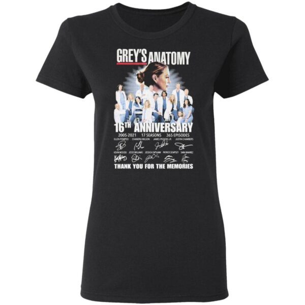 Grey’s anatomy 16th anniversary 2005 2021 17 seasons thank T-Shirt