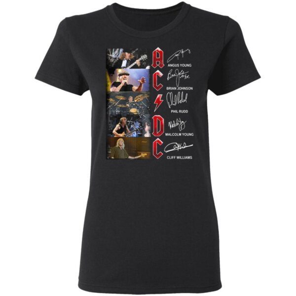 AC DC band signatures members T-Shirt