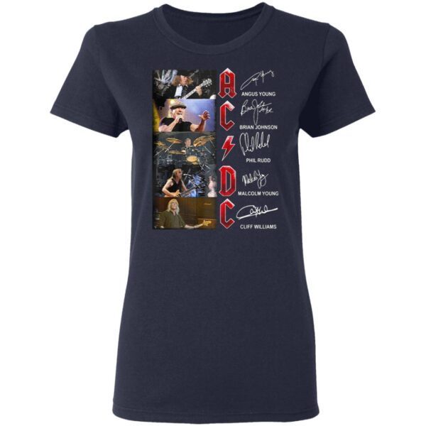 AC DC band signatures members T-Shirt