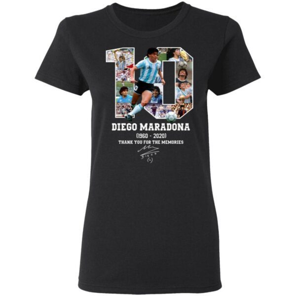 Diego Maradona Thank You For The Memories 1960-2020 T-Shirt