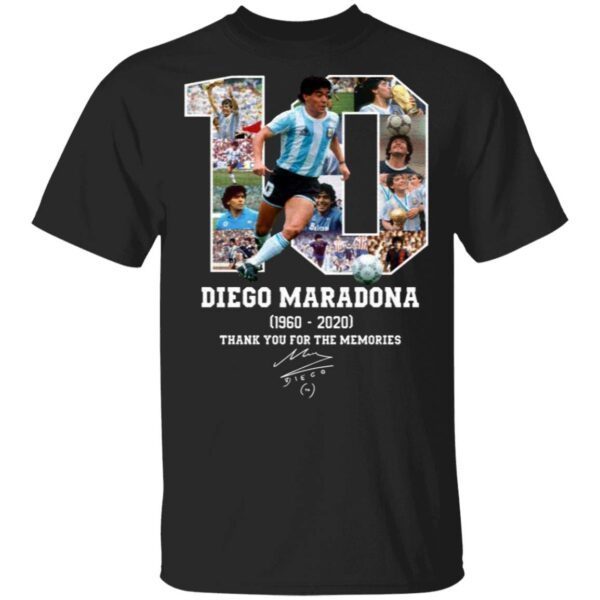 Diego Maradona Thank You For The Memories 1960-2020 T-Shirt