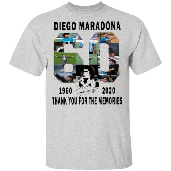 Diego Maradona 1960-2020 Thanks You For The Memories signature T-Shirt