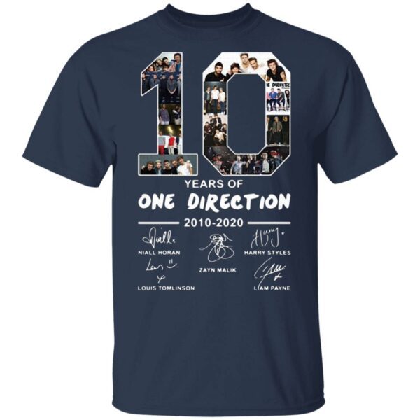 10 years of one direction 2010 2020 signatures T-Shirt