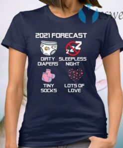 2021 Forecast Baby Expecting Pregnancy Announcement Gift T-Shirt