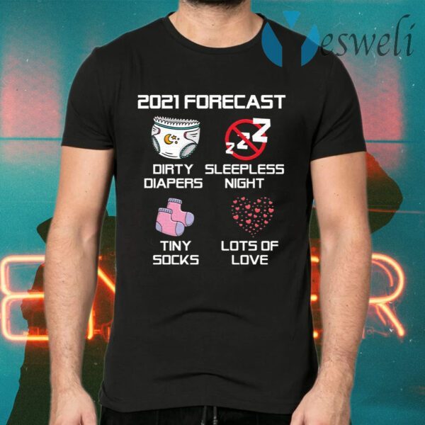 2021 Forecast Baby Expecting Pregnancy Announcement Gift T-Shirts