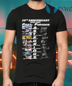 20th anniversary 2001-2021 Fast and Furious signatures T-Shirts