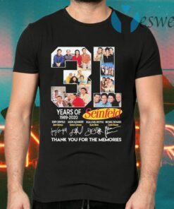 31 years of 1989 2020 Seinfeld thank you for the memories signatures T-Shirts