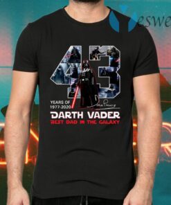 43 Years Of 1977-2020 Darth Vader Best Dad In The Galaxy T-Shirts