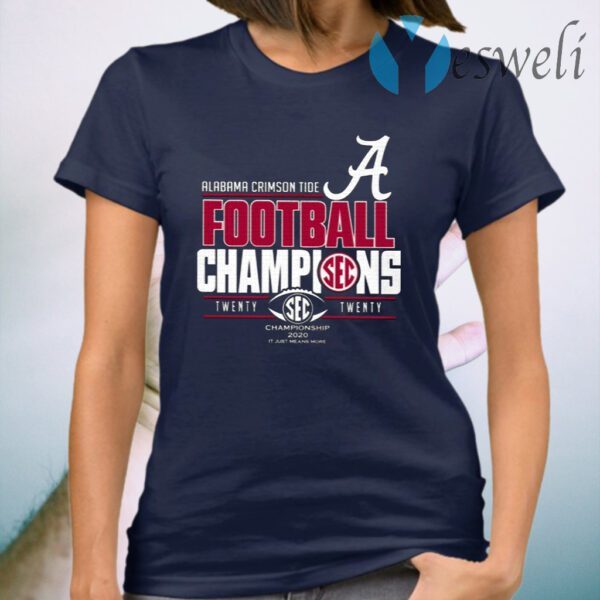 Alabama Crimson Tide 2020 SEC Football Champions T-Shirt