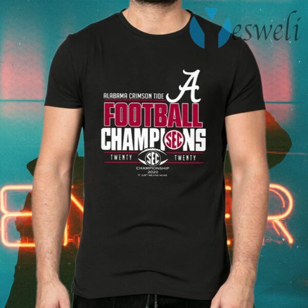 Alabama Crimson Tide 2020 SEC Football Champions T-Shirts