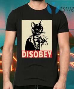 Black cat disobey T-Shirts