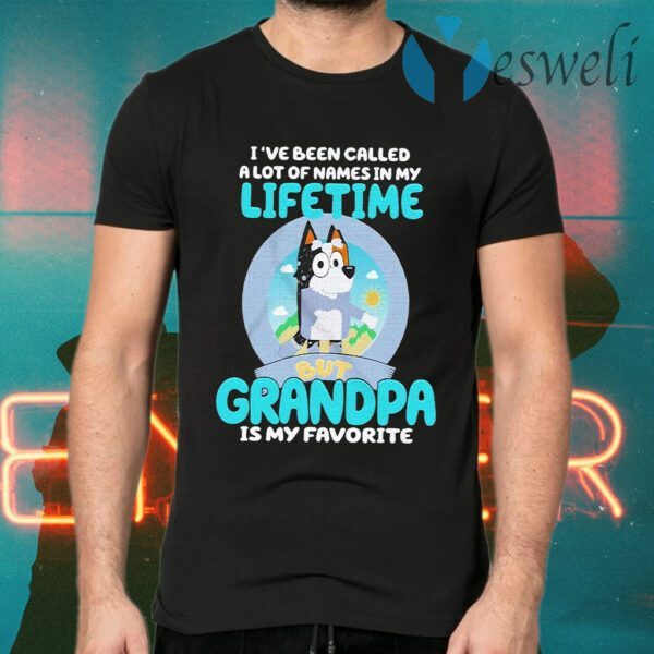 Bluey Bandit I’ve been called a lot of names in my Lifetime but Grandpa is my favorite T-Shirts