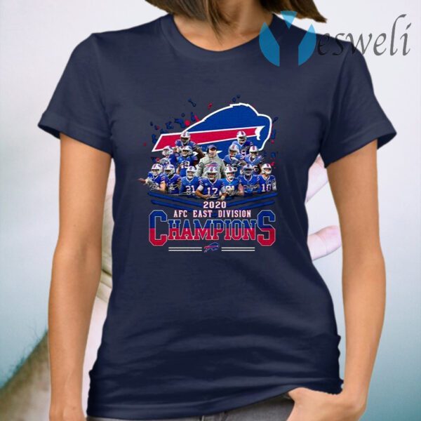Buffalo Bills Signatures 2020 AFC East Division champions T-Shirt