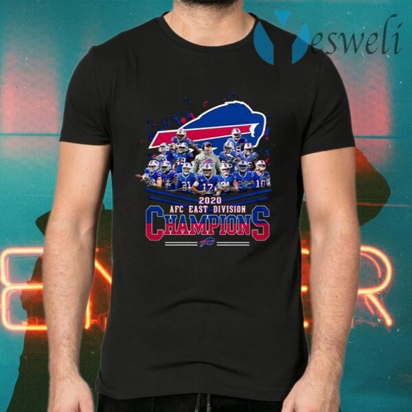 Buffalo Bills Signatures 2020 AFC East Division champions T-Shirts
