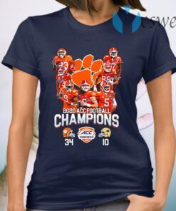 Clemson Tigers 2020 acc football Champions signatures T-Shirt