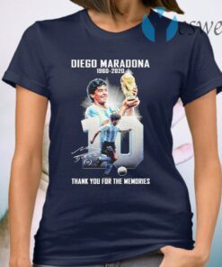 Diego Maradona 1960 2020 thank you for the memories signature T-Shirt