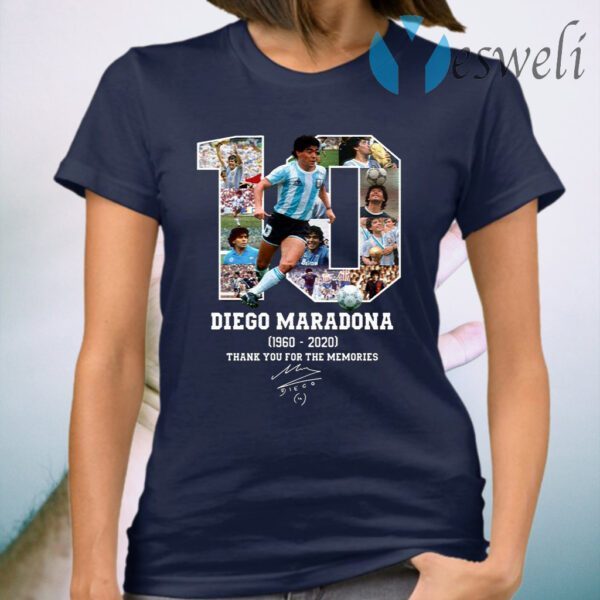 Diego Maradona Thank You For The Memories 1960-2020 T-Shirt