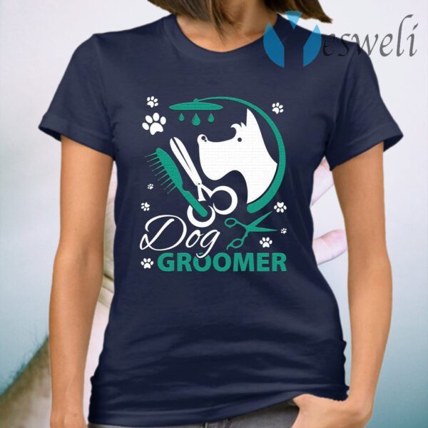 Dog Groomers Paw Print T-Shirt