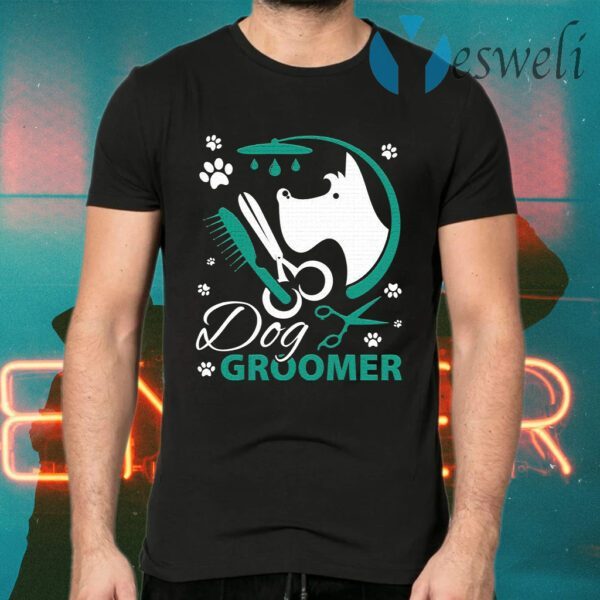 Dog Groomers Paw Print T-Shirts