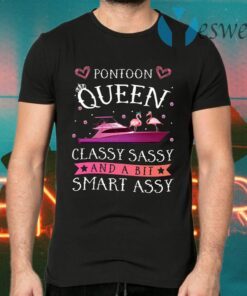 Flamingo Pontoon Queen Classy Sassy And A Bit Smart Assy T-Shirts