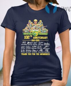 Green Bay Packersga 120th anniversary 1919 2021 thank you for the memories signatures T-Shirt