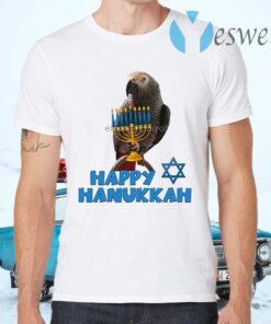 Grey parrot happy hanukkah T-Shirts