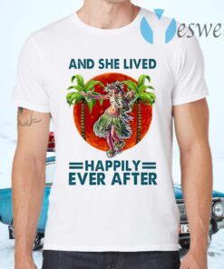 Hawaii Dancing Girl And She Lived Happily Ever After Blood Moon T-Shirts