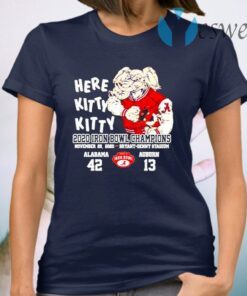 Here Kitty Kitty 2020 Iron Bowl Champions Alabama 42 Auburn 13 T-Shirt