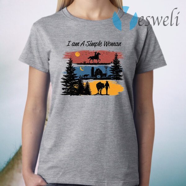 I am a simple woman Horse T-Shirt