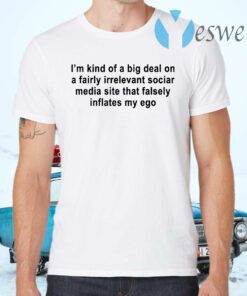 I am kind of a big deal on a fairly irrelevant social media site that falsely inflates my ego T-Shirts