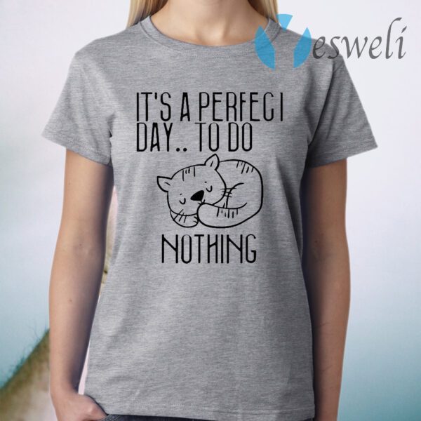 It’s A Perfect Day To Do Nothing For Cat Lovers T-Shirt