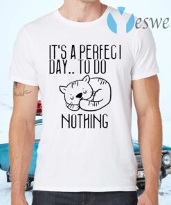 It’s A Perfect Day To Do Nothing For Cat Lovers T-Shirts