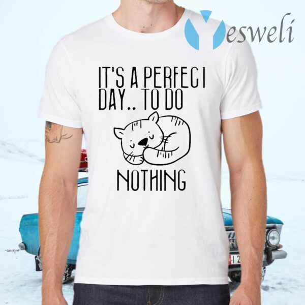 It’s A Perfect Day To Do Nothing For Cat Lovers T-Shirts