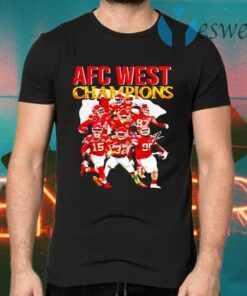 Kansas city chiefs afc west champions signatures T-Shirts