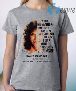 Karen Carpenter 1950 1983 thank you for the memories signature T-Shirt