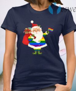 LGBT Rainbow Santa Claus Funny Christmas T-Shirt