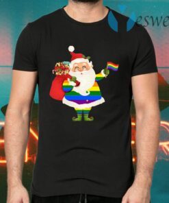 LGBT Rainbow Santa Claus Funny Christmas T-Shirts